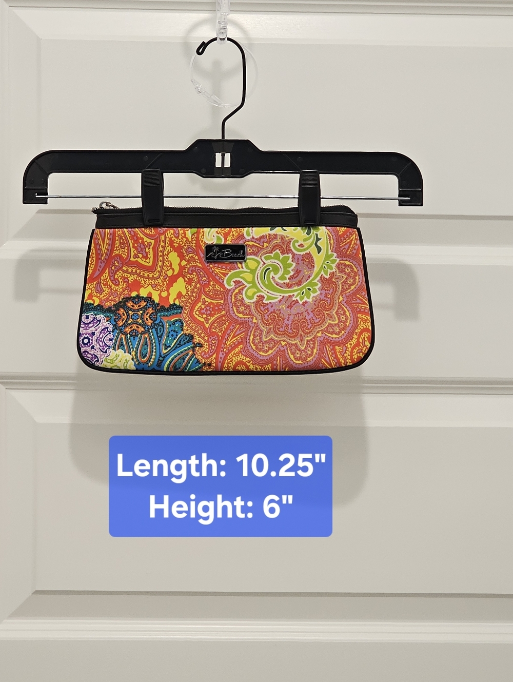 Beach by CLC Vibrant Paisley Neoprene Accessory Pouch NWOT